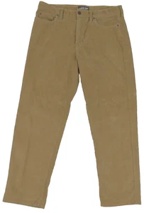NWOT Lands End Corduroy Square Rigger Straight Leg Flat Front Tan Pants 34x30 - Picture 1 of 11