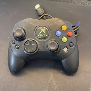 Genuine OEM Microsoft Original Xbox Wired Controller S Black W/ Breakaway Tested - Picture 1 of 2
