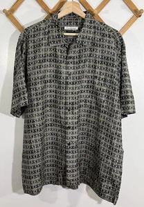 Vintage Shirt Silk Club Y2K Psychedelic Large - Picture 1 of 8