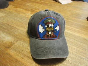Unique Nose Art US Army Donald Duck Pirate Captain Vintage Baseball Cap Grey Yef - Picture 1 of 2