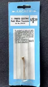 Archer / Radio Shack 276-131 (FF103 7002) Photo Electric Field Effect Transistor - Picture 1 of 2