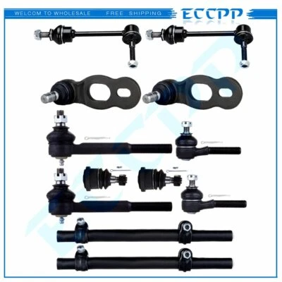 12pcs Front Ball Joints Tie Rods Sway Bars For 1998-2001 2002 Lincoln Town Car - Image 1 of 4