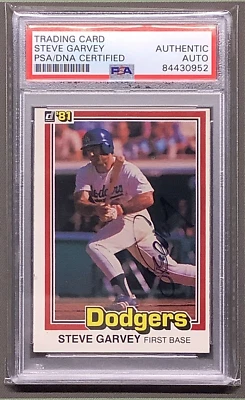 STEVE GARVEY 1981 Donruss AUTO Signed 1974 NL MVP PSA - Image 1 of 2