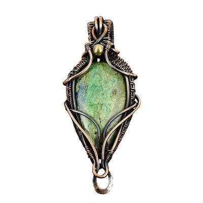 Валентинки сделка меди груши натуральный азурит малахит жена свадьбы богемное подвеска - Изображение 1 из 4