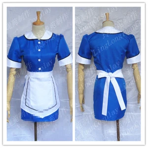 Disfraz de Anime Cosplay Clara Maid Vestido Azul Ropa Halloween  - Imagen 1 de 4