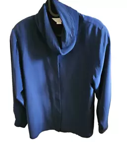 BLUSA MANGA LARGA DAVID JONES VINTAGE - AZUL FRANCÉS DAMAS TALLA 10 - IMPRESIONANTE - Imagen 1 de 7