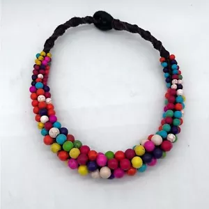 Collana di Perline Colorate con Perline in Legno e Design Eclettico - Foto 1 di 6