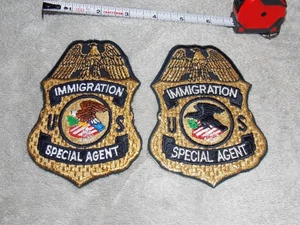 US Immigration SPECIAL AGENT - Schulteraufnäher x2 Adler in Farbe x1 schwarz x1 neu - Bild 1 von 2