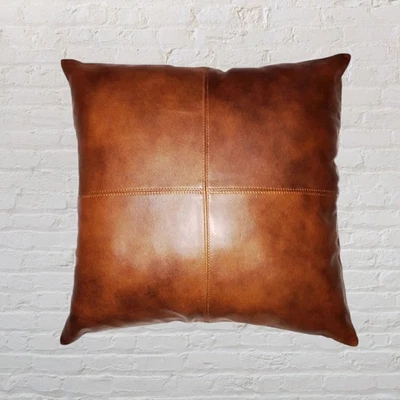 DESIGNER New ANTI TAN Square Pillow Cover 100% Real Lambskin Cushion PillowCover - Image 1 of 2