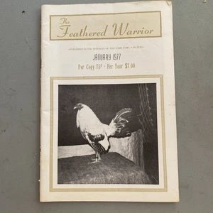 The Feathered Warrior Game Foul Cock Fighting Magazine January 1977 - Foto 1 di 2