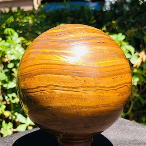 4.13LB Natural Tiger's Eye Ball Quartz Crystal Sphere Gem Healing Décor - Picture 1 of 14