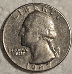 Cuarto raro 1967, sin marca como nuevo, múltiples errores de punción en letras inversas. - Imagen 1 de 2