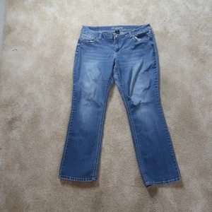 Love indigo Bootcut Jeans Women's 18w Blue denim Stretch Pants Mid - Picture 1 of 12