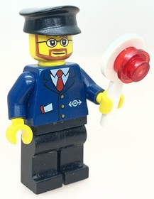 LEGO&reg; Train City Minifigure Railway Conductor Controller Set 7937 60026 - trn223