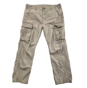 Vintage Levi's Loose Fit Cargo Pant Size 36 x 30 Khaki Streetwear Baggy Utility - Picture 1 of 9
