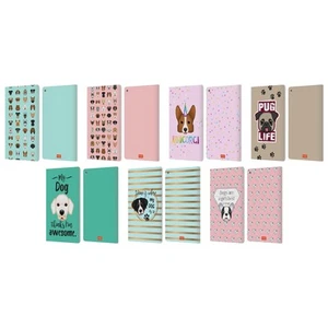 OFFICIAL emoji® DOGS LEATHER BOOK WALLET CASE FOR AMAZON FIRE - Picture 1 of 13