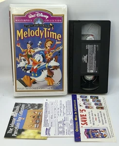 Melody Time VHS Disney Video Tape Masterpiece Songs Inserts Clamshell Nearly New - Picture 1 of 15
