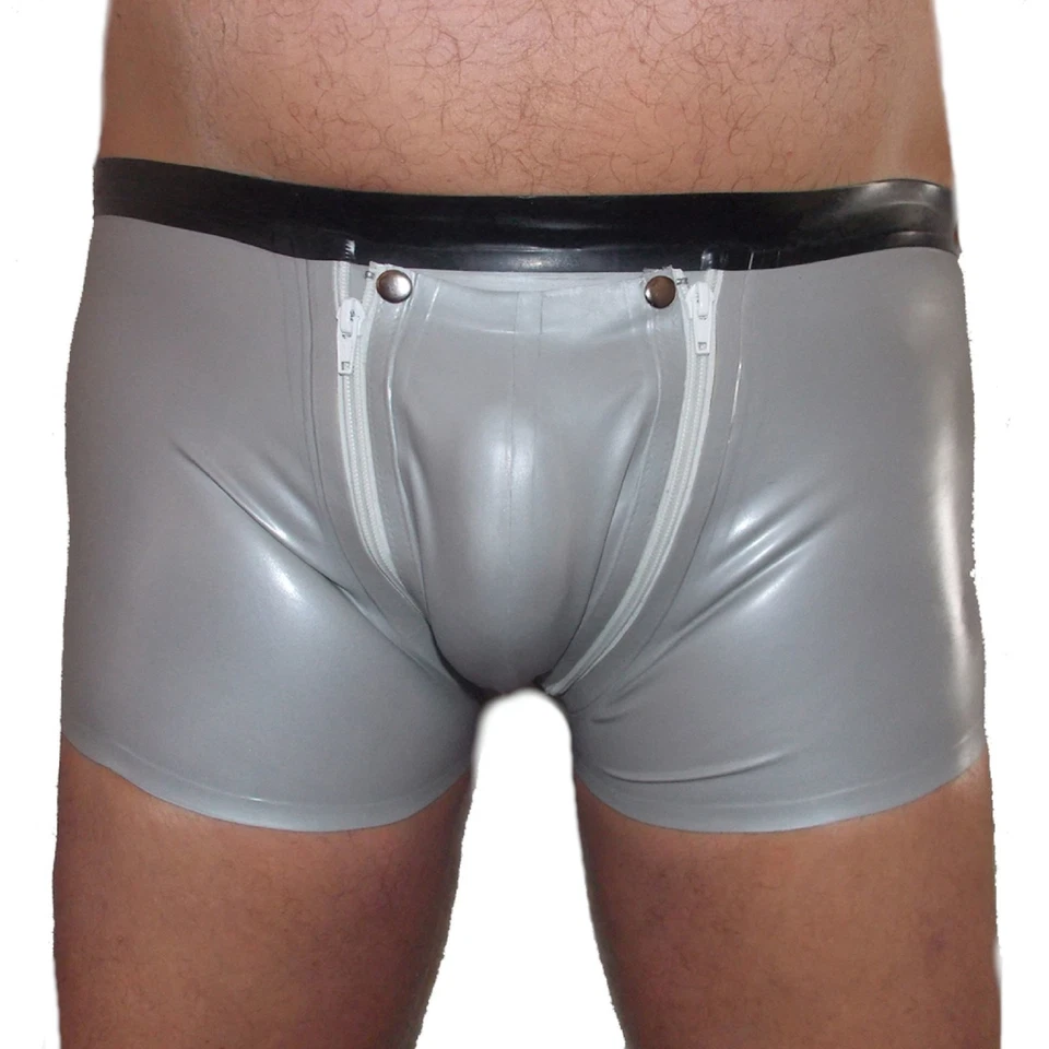 Latex Shorts mit Doppel-Reißverschluss/Innenbeutel (XL) - Bild 1 von 4