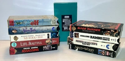 10 - Vintage VHS Movies Action Drama Sci-fi Mystery Comedy Non-Rental & Rental - Image 1 of 4