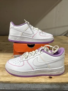 Nike Boys Air Force 1 Low CW1575-110 White Casual Shoes Sneakers Size 5Y - Picture 1 of 8