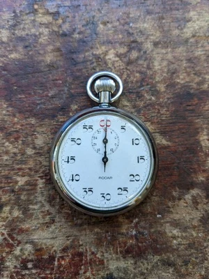 Rocar Vintage Swiss Made 1/5 Sekunde Mechanische Stoppuhr Fußball | Funktioniert | - Bild 1 von 3