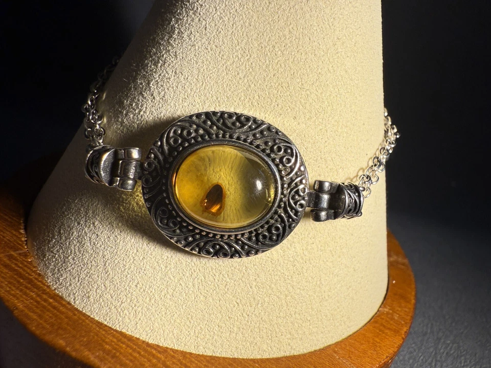 1 Piece Natural Baltic Amber  Adjustable Vintage Eye Bracelet - Image 1 of 4