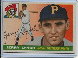 1955 Topps Baseball Card Jerry Lynch O/F Pittsburgh Pirates EX MINT # 142 - Picture 1 of 2
