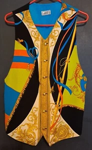 Vintage Gianni Versace Baroque Print  Mens Vest IT 52 - US LG 42-44 - Picture 1 of 11