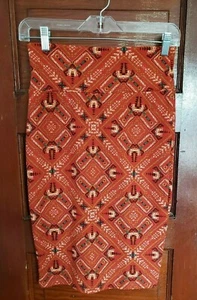 Falda LULAROE Para Mujer XS Naranja Quemado Beige Negro Verde CASSIE Poliéster Spandex - Imagen 1 de 6