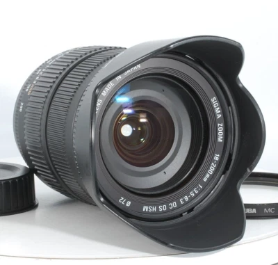 Sigma DC 18-200mm f/3.5-6.3 HSM SLD OS AF ASP DC For Nikon [Near Mint] JAPAN - Image 1 of 4
