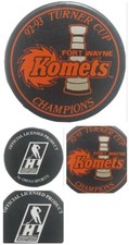 1992-93 FORT WAYNE KOMETS TURNER CUP CHAMPS IHL PUCK OMNI-SPORTS MFG.- 🇨🇿