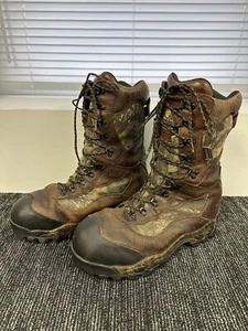 Rocky Brown and Camo Hunting Leather Work Boots 13" Tall Size 12 1600 Grams - Picture 1 of 8