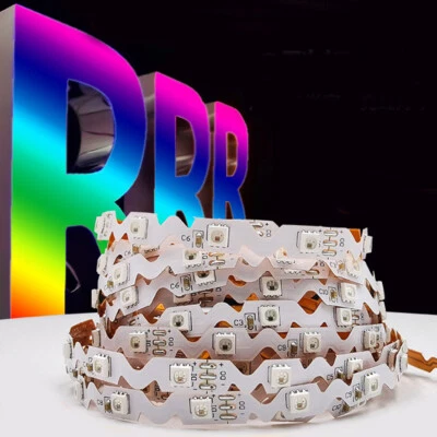 S type Addressable WS2812B SK6812 RGBIC pixel LED strip bendable tape lamp 5/12V - Image 1 of 4