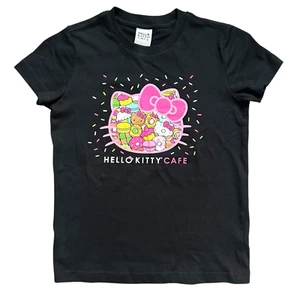 Hello Kitty Cafe Donut Youth YS Black Shirt - Picture 1 of 8