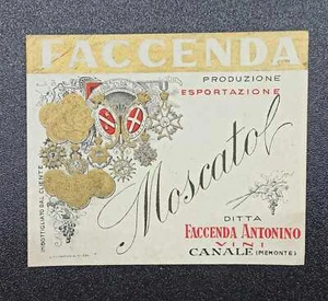 Etichetta Vino da Collezione - Faccenda Antonino Vini - Moscato Canale Piemonte - Imagen 1 de 1