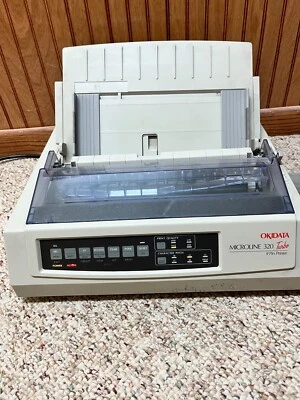 Okidata MICROLINE 320 TURBO Standard Dot Matrix 9 Pin USB Printer TESTED GE7000A - Image 1 of 4