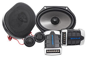 Paire de haut-parleurs de voiture Rockville RV68.2C 6x8/5x7 composants 900 watts/170w RMS CEA