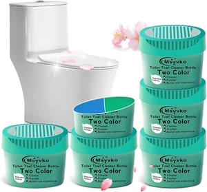 Toilet Bowl Cleaners Bottle, Two Colors Toilet Cleaner Tablets, Automatic Toilet - Picture 1 of 12