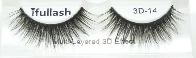 #3D-14, 6,12 pares de pestañas multicapa efecto visón sintético ifullah efecto 3D Foto 1 de 3