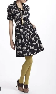 Anthropologie Porridge size 4 Zebra Shirtdress - Picture 1 of 8
