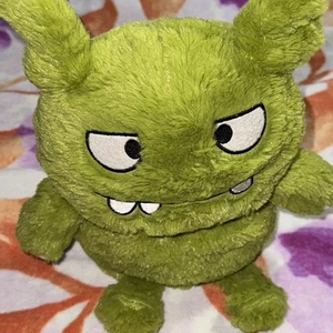 Goffa Green Ugly Monster Embroidered Face 13" Plush Stuffed Animal Toy - Picture 1 of 4