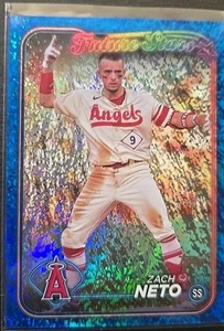2024 Topps Series 2 - Future Stars Zach Neto #545 Blue Foil 317/999 - Picture 1 of 4