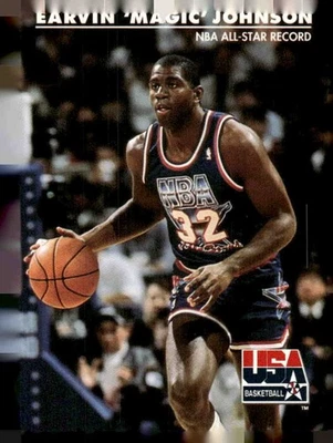 1992 SkyBox USA #34 Earvin "Magic" Johnson - Image 1 of 2