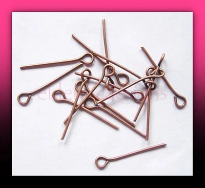 Alfileres de ojos antiguos de aleación de metal y cobre hierro 18 mm 50 piezas 0,7 mm/21ga $1,00 Foto 1 de 4