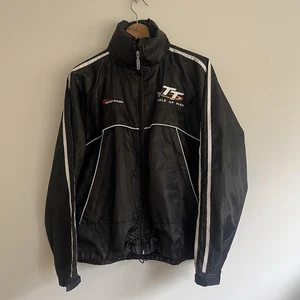 Isle of Man TT Road Races Jacket Black Reflective Trim XS Fits Small - Picture 1 of 16