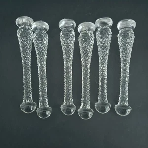 Vintage 1930s Pressed Glass Clear Cocktail Muddlers Lot of 6 - Cambridge Glass - Picture 1 of 3