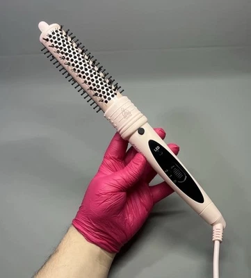 Hair Thermal Hot Brush Comb 32mm Ceramic Heated Straightener Curler Dry Wet Use - Image 1 of 4