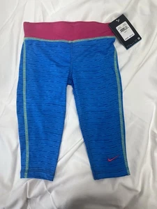 Nike Dri-Fit Legging Mädchen Gr. 6 blau pink und gelb scheint neu mit Etikett - Bild 1 von 5