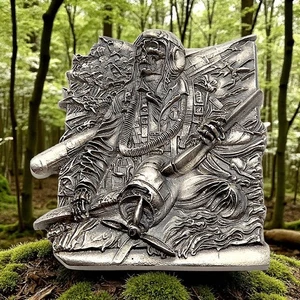 2025 All-Chips x Barrely Living 'Phantom Squadron' 4.15 ozt .999 Silver #07/21 - Picture 1 of 8