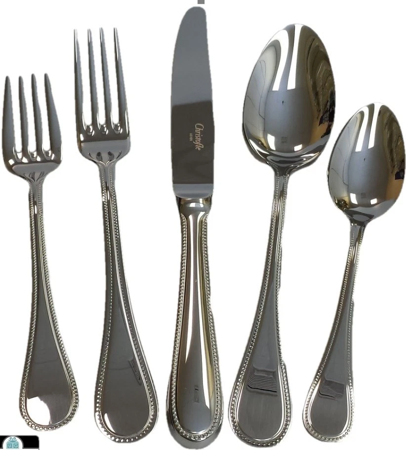 Christofle Perles 2 Acero Inoxidable 1-5 piezas Set *NUEVO* Foto 1 de 1